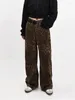 Dames Jeans Luipaardprint Baggy Vrouwen 2024 Y2k Vintage Mode Hoge Taille Cargo Denim Broek Harajuku Straat Wijde Pijpen Broek