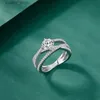 Anelli a grappolo Moissanite Tre vite Mondi Luce Lusso Nicchia Squisito S925 Anello placcato platino sovrapposto Gioielli femminili creativi L240315