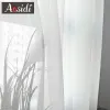 Tende Hall Tulle bianco Curtians trasparenti per soggiorno Tende in voile per camera da letto Trattamenti per finestre Decorazioni per la casa moderne Drappo per porta della camera