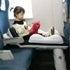 Inflatable Children Travel Bed PVC Flocking Portable Car Mat Airplane Child Auto Interior Accessories 240311