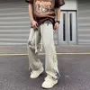 High street vibe broderi porslin-chic jeans mäns ins modemärke lösa raka rör vår och höst hiphop byxor