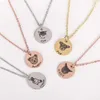 Personalized Pet Po Disc Necklace For Women Tiny Cat Name Pendant Necklaces Custom Animal 316L Stainless Steel Jewelry 240315