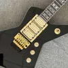 В наличии Destroyer II Black Phil Collen Электрогитара Floyd Rose Tremolo Bridge Золотой аппаратный блок Ушко Инкрустация Кремовые Хамбакеры Звукосниматели