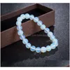 Perles 8mm Crystal Moonstone Strands Bracelets faits à la main pour femmes fille hommes réglable charme yoga bijoux accessoires de mode Drop Deli Dh9Uw