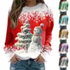 Kadın Hoodies Sweatshirt Yetişkinler için Noel Baskı Kazak bayanlar fermuar grubu tees kadınlar vintage colla sweatshirt