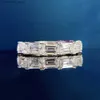 Обручальные кольца Wong Rain Luxury% Стерлинговое серебро 925 пробы с жадеитом огранки 4 * 6 мм Обручальное кольцо с белым сапфиром Изысканное ювелирное кольцо оптом Q240315