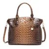 Sac bandoulière portable femme motif crocodile multicolore Brahman 240315