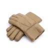 Classic men new 100% leather gloves high quality wool gloves in multiple colors 243q