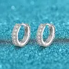 Smyoue D Color 014ct Hoop Earring for Women Simulation Diamonds S925 Silver Wedding Birthday Valentine Gift 240227