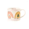 Mugs Creative Ceramic Mug Christmas Sweater Design Sensible Couple Breakfast High Beauty Home Coffee Cup Dish Cute Hand Gift