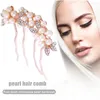 Fermagli per capelli Sposa Perle Pettine laterale Barrette di girasole a 4 denti per realizzare acconciature per feste di compleanno