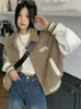 Frauen Jacken Streetwear Lose Baseball Weibliche Vintage Stickerei Bomber Jacke Casual Motorrad Grundlegende Mantel Für Frauen