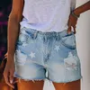 Vente chaude d'été imprimé en 2021, shorts en jean pour femmes