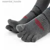 Men's Socks 5 Pairs Man Short Toe Sport Compression Cotton Sweat-Absorbing Badminton Tennis Bike Run Basketball 5 Finger TravelC24315