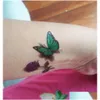 Geçici dövmeler wholeetatoo 3d gül dövme çiçeği sahte kelebek fantezi su geçirmez çıkartmalar kadınlar Tatoo8540424 Damla Teslimat Healt Dhsyw