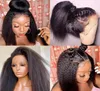 Yaki Brazilian Lace Frontal Wig Pre Plucked with Baby Hair Kinky Straight 250 Density Synthetic Wigs For Black Women9776889