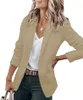 Cappotto autunnale con temperamento Cappotto da donna a maniche lunghe in tinta unita Colletto monopetto Blazer da abito 240229