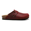 Tofflor Nya Boston Clogs Slipper män sandaler designer sommar kork platt glider läder favorit strandtäppa stora huvud Arizona mayari sandal modekvinna tofflor