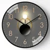 Horloges murales Style européen Simple géométrique horloge salon suspendu mode moderne muet gratuit poinçonnage ménage quartz
