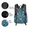 Rucksack Baum Blume Knospe Abstrakte Wasser Welle Student Schultaschen Laptop Benutzerdefinierte Für Männer Frauen Weibliche Reise Mochila