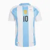 2024 Argentyna 3 gwiazdki koszulki piłkarskie pamiątkowe fanów gracza wersja mesis dibali di Maria Martinez de Paul Maradona Kit Kit Men Men 2024 Copa America Cup Camisetas