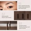 LAN 3 Heads Eyebrow Pencil Automatisk vattentät långlastning 3 i 1 Eyebrow Pen Powder Brush Enhancer Makeup Cosmetics 240301