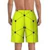 Męskie szorty nordyckie gym Summer Yellow Kube Geometria Y2K Retro Beach Męs