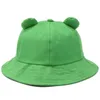 Bérets mignon grenouille enfants chapeau de seau drôle été casquette de soleil emballable pour les sports de plein air