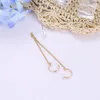 Orecchini con perno Moda Imitazione Perla Nappa Catena Orecchio Osso Clip per le donne Polsini Gioielli freddi Retro Lunghi orecchini pendenti Regalo 1PC