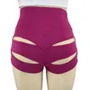 Damesslipjes Dames Pure kleur Pole Booty Bottoms Brutale broek voor Twerk Exotische shorts met hoge taille