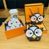 Designer Cartoon KeyChain Coin Purse Mini School Bag Design Tassel Key Ring Pu Leather Owl Mönster bil Keychains smycken Bags Charm Gold Chains 2eed