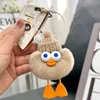 Designer Keychains Lanyards designer Real Rabbit Fur Ball Keychain Soft Fur Ball Lovely Gold Metal Key Chains Ball Pom Poms Plush Car Keyring Bag Earrings Accessorie