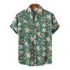 القمصان غير الرسمية للرجال الفاخرة القطن هاواي قميص خمر الرجال جودة جودة القمصان القمصان ملابس الملابس أزياء البلوزات الاجتماعية