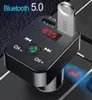 자동차 Bluetooth 5.0 FM 송신기 무선 핸즈프리 O 수신기 자동 MP3 플레이어 2.1A 듀얼 USB 빠른 충전기 자동차 액세서리 4583287