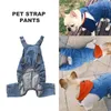 Abbigliamento per cani Tuta di jeans Tuta per animali domestici alla moda Costumi comodi per cuccioli Pantaloni in puro cotone per cani di piccola taglia e gatti