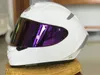 Shoei – casque de moto intégral X14 x-quatorze, blanc brillant, visière anti-buée, pour homme, voiture de course, motocross