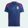 24 25 Drużyna narodowa Szwecji Ibrahimovic Forsberg Men Soccer Jerseys Larsson Ekdal Isak 2024 2025 Home Away Football Shirts Dorosły krótki rękaw 6688