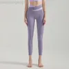 Desginer Lululemom Reggiseni Lululemmon Stessa alta croce colorata vita sollevamento anca dimagrante vita a V corsa sport fitness pantaloni yoga