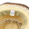 Berets Cool Summer Fashion Women's West Cowboy Straw Hat Panamas UV Protection Sun Visor Seaside Beach Tide Hats