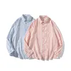 Camisas casuales para hombres Hombres de verano Streetwear Moda al aire libre Causal suelto Manga larga Raya Protector solar Mujeres Blusas de gran tamaño Ropa de pareja