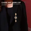 Brooches 2 Pcs Sweater Shawl Clip Cardigan Clips Clothes Brooch Accessories Rhinestones Collar