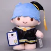 Stagione di laurea Kuromi Peluche Bambola Kuromi Melody Abbigliamento Laurea Dottorato Cappello Peluche Decorazione 35 cm
