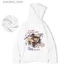 Moletons masculinos Moletons Anime Rubiks Cube Gráfico Impresso Homens Hoodie Vintage Streetwear Oversized Moletons Com Capuz Novo Hip Hop Pulôver Y2K Hoodies L240315