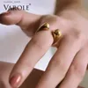 Кольца кластера Супер милое открывающееся кольцо золотого цвета Маленькие латунные обручальные женские кольца для женщин Подарки для вечеринок Модные украшения Ringen Anell L240315