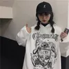 Hooded 2023 Punk Hoodies Long Hip Hop Female Clothes Grunge Sweatshirt For Women Estetic Korean Y2K Designer Tops Graphic 240301