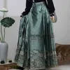 Designer ladies skirt Elegant retro skirt Ancient Chinese palace luxury printed skirt horse face skirt