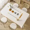 Table Cloth Yellow Orange Bear Grid Printed Tablecloth Household Dining Waterproof And Oil Resistant Tea Mat TV Dust-proof