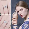 Anneaux de mariage Bijoux Palace Ovale Naturel Ciel Bleu Topaze 925 Bague de Fiançailles En Argent Sterling Bijoux Pour Femmes Bijoux Exquis Cadeau D'anniversaire Q240315