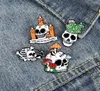 Punk Skull Halloween Emalj Brosches Pin For Women Girl Fashion Jewelry Accessories Metal Vintage Brosches Pins Badge hela GI1010317