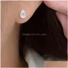 Stud 2023 Choucong Marque Boucles d'oreilles Bijoux classiques 925 Sterling Sier Princess Cut Blanc Topaz CZ Diamant Gemstones Party Goutte d'eau Dhnpw